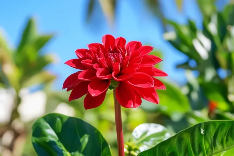 planta de flor roja cuyas semillas son comestibles